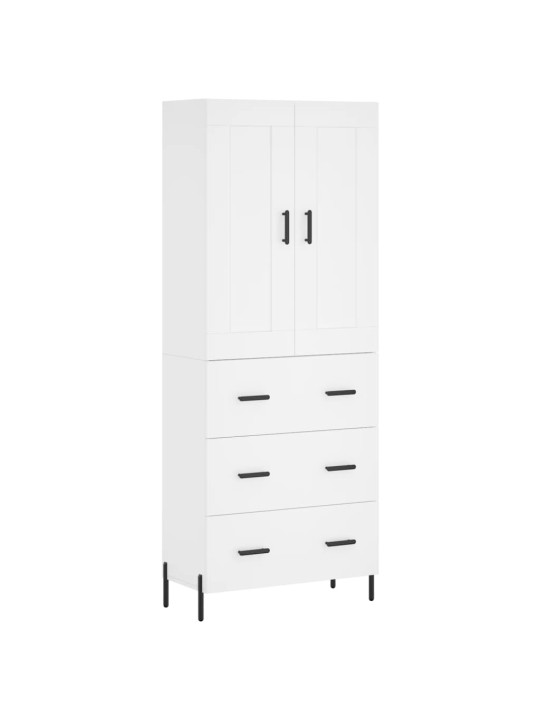 Augstais skapis, balts, 69,5x34x180 cm, inženierijas koks