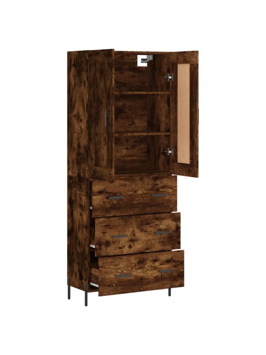 Augstais skapis, ozolkoka, 69,5x34x180 cm, inženierijas koks