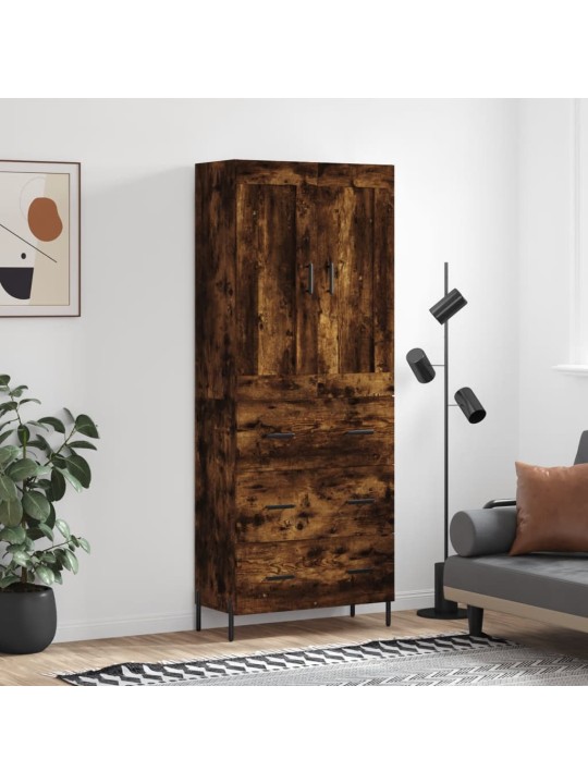 Augstais skapis, ozolkoka, 69,5x34x180 cm, inženierijas koks