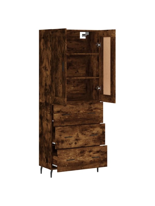 Augstais skapis, ozolkoka, 69,5x34x180 cm, inženierijas koks