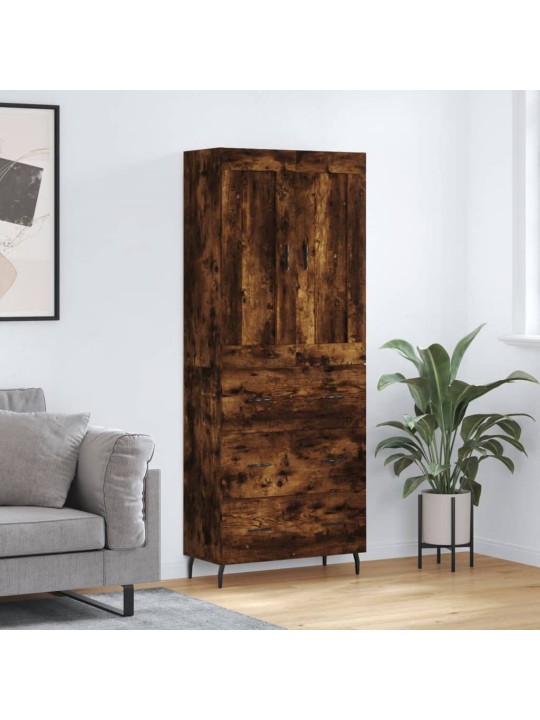 Augstais skapis, ozolkoka, 69,5x34x180 cm, inženierijas koks