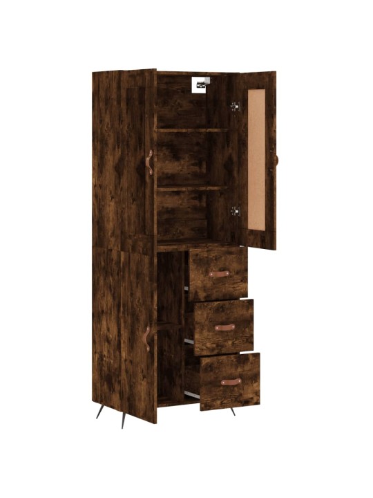 Augstais skapis, ozolkoka, 69,5x34x180 cm, inženierijas koks