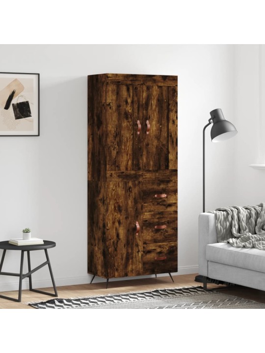 Augstais skapis, ozolkoka, 69,5x34x180 cm, inženierijas koks