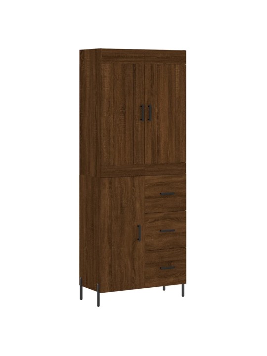 Augstais skapis, ozolkoka, 69,5x34x180 cm, inženierijas koks