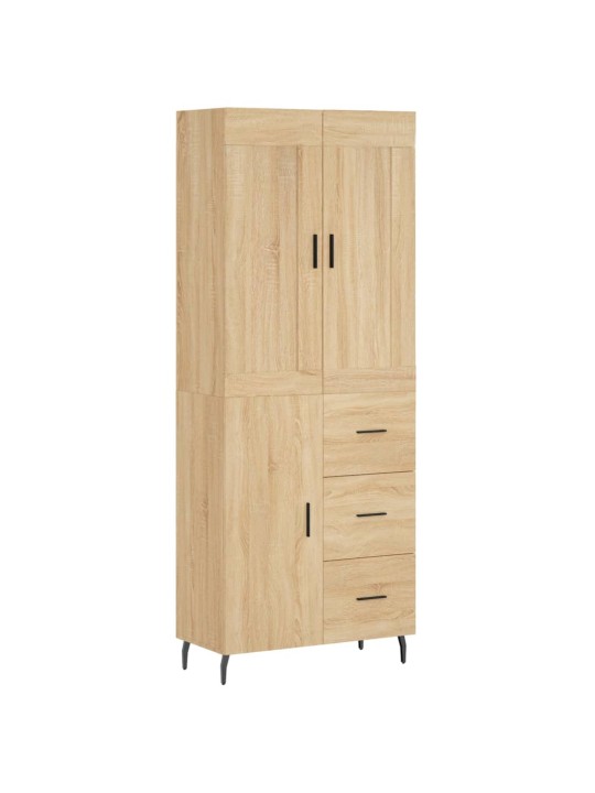 Augstais skapis, ozolkoka, 69,5x34x180 cm, inženierijas koks