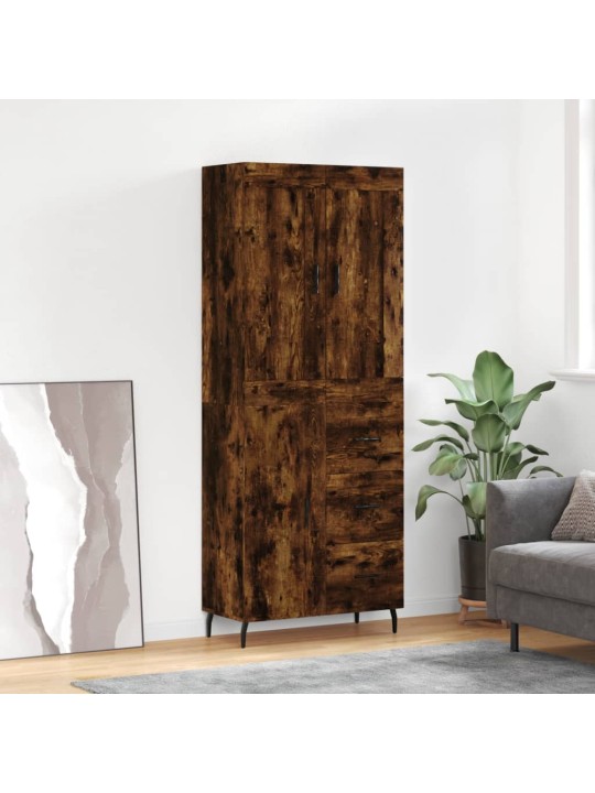 Augstais skapis, ozolkoka, 69,5x34x180 cm, inženierijas koks
