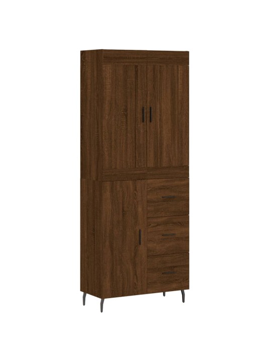 Augstais skapis, ozolkoka, 69,5x34x180 cm, inženierijas koks