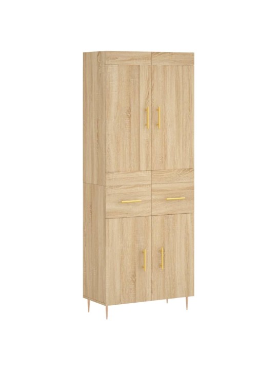 Augstais skapis, ozolkoka, 69,5x34x180 cm, inženierijas koks