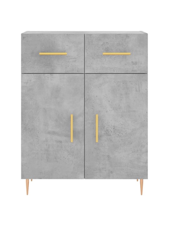 Augstais skapis, pelēks, 69,5x34x180 cm, inženierijas koks