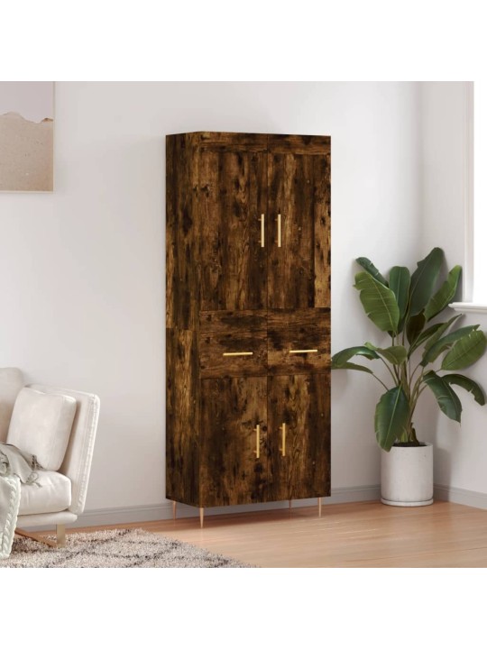 Augstais skapis, ozolkoka, 69,5x34x180 cm, inženierijas koks