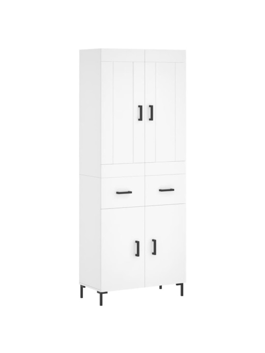 Augstais skapis, balts, 69,5x34x180 cm, inženierijas koks