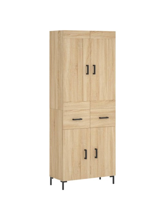 Augstais skapis, ozolkoka, 69,5x34x180 cm, inženierijas koks