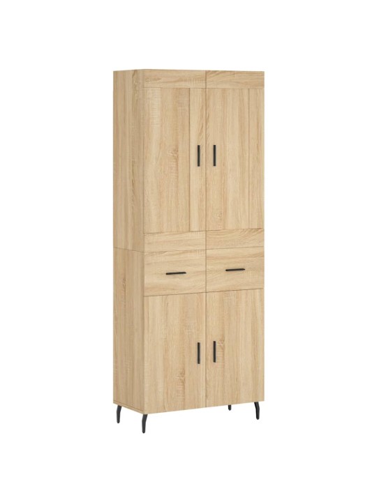 Augstais skapis, ozolkoka, 69,5x34x180 cm, inženierijas koks