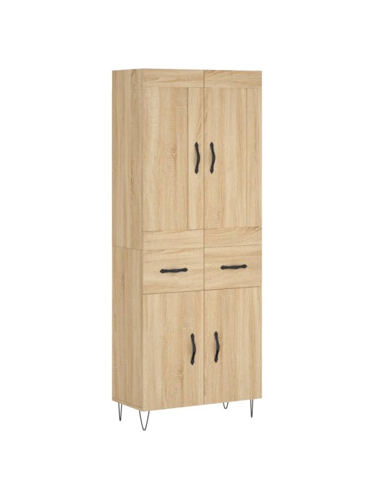 Augstais skapis, ozolkoka, 69,5x34x180 cm, inženierijas koks