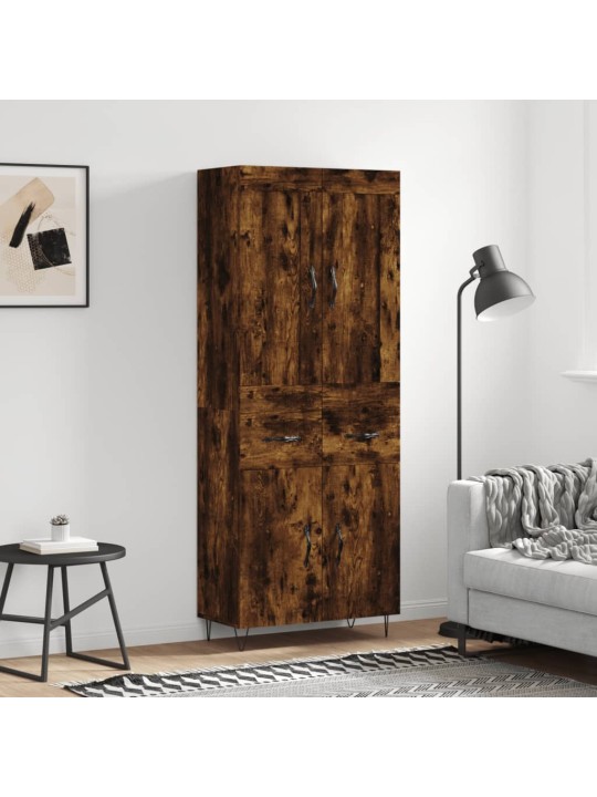 Augstais skapis, ozolkoka, 69,5x34x180 cm, inženierijas koks