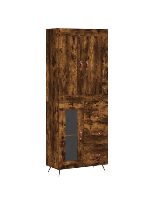 Augstais skapis, ozolkoka, 69,5x34x180 cm, inženierijas koks