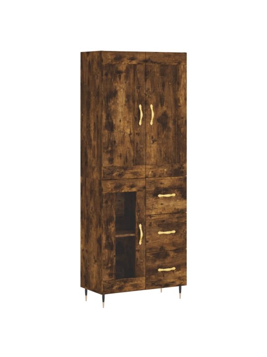 Augstais skapis, ozolkoka, 69,5x34x180 cm, inženierijas koks