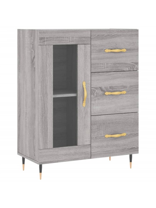 Augstais skapis, pelēks, 69,5x34x180 cm, inženierijas koks