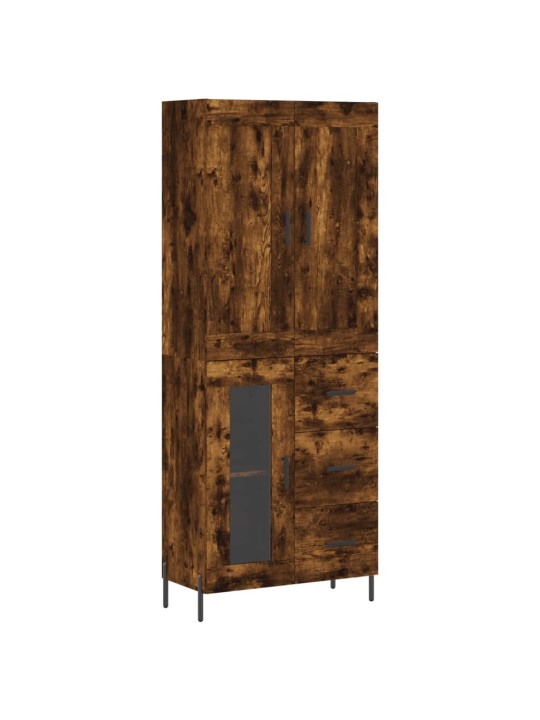 Augstais skapis, ozolkoka, 69,5x34x180 cm, inženierijas koks