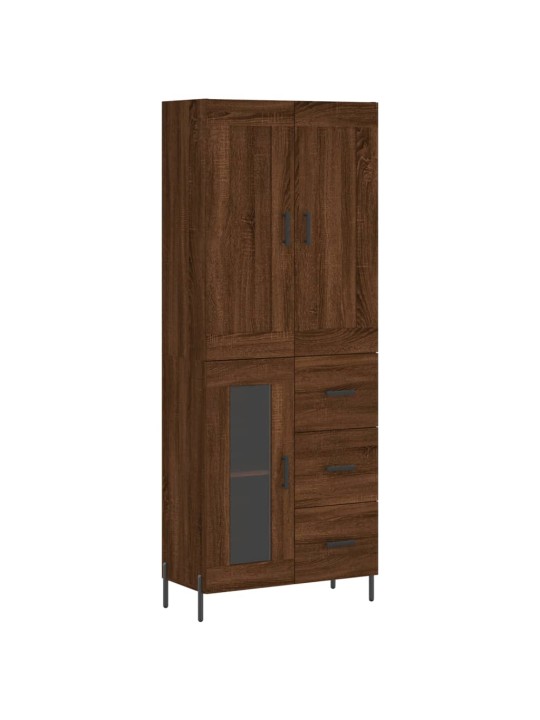 Augstais skapis, ozolkoka, 69,5x34x180 cm, inženierijas koks