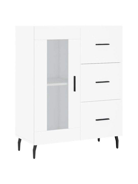 Augstais skapis, balts, 69,5x34x180 cm, inženierijas koks