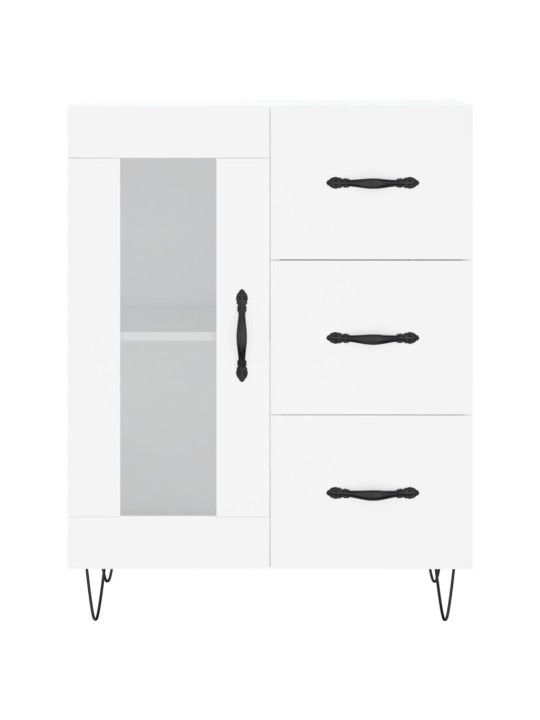 Augstais skapis, balts, 69,5x34x180 cm, inženierijas koks