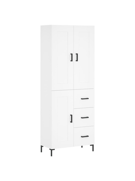 Augstais skapis, balts, 69,5x34x180 cm, inženierijas koks