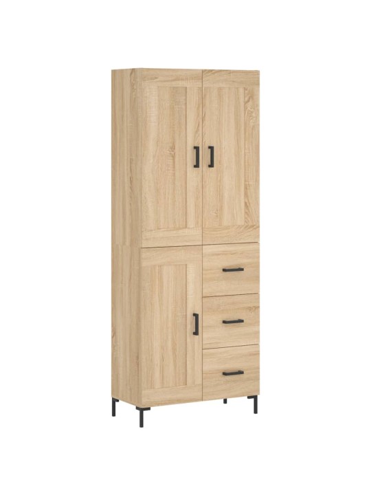 Augstais skapis, ozolkoka, 69,5x34x180 cm, inženierijas koks