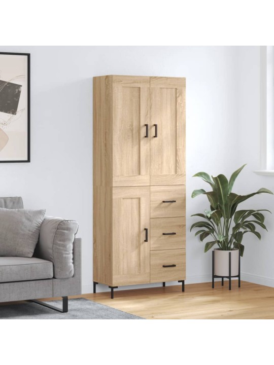 Augstais skapis, ozolkoka, 69,5x34x180 cm, inženierijas koks