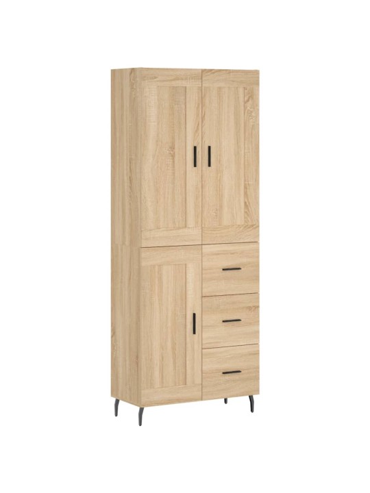 Augstais skapis, ozolkoka, 69,5x34x180 cm, inženierijas koks
