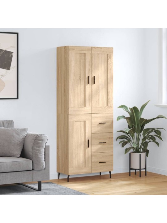 Augstais skapis, ozolkoka, 69,5x34x180 cm, inženierijas koks