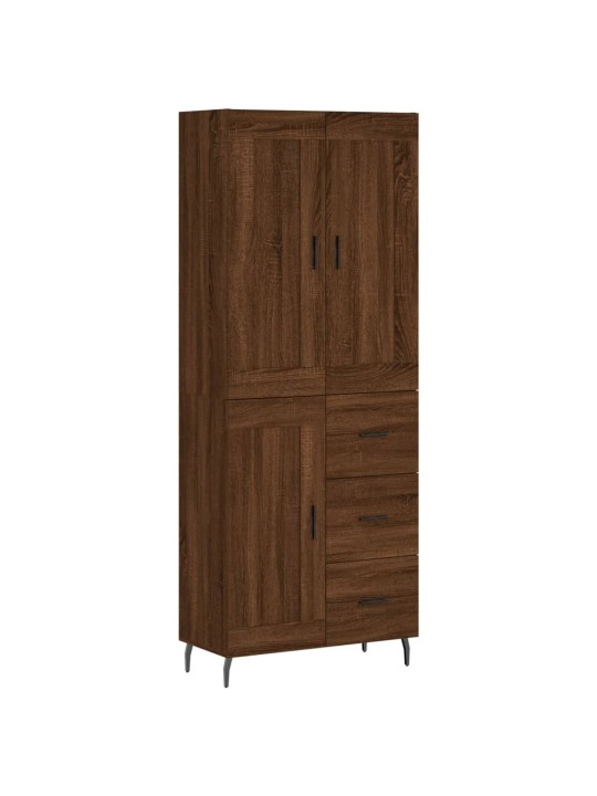 Augstais skapis, ozolkoka, 69,5x34x180 cm, inženierijas koks