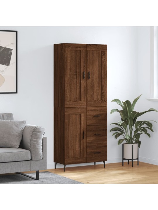 Augstais skapis, ozolkoka, 69,5x34x180 cm, inženierijas koks