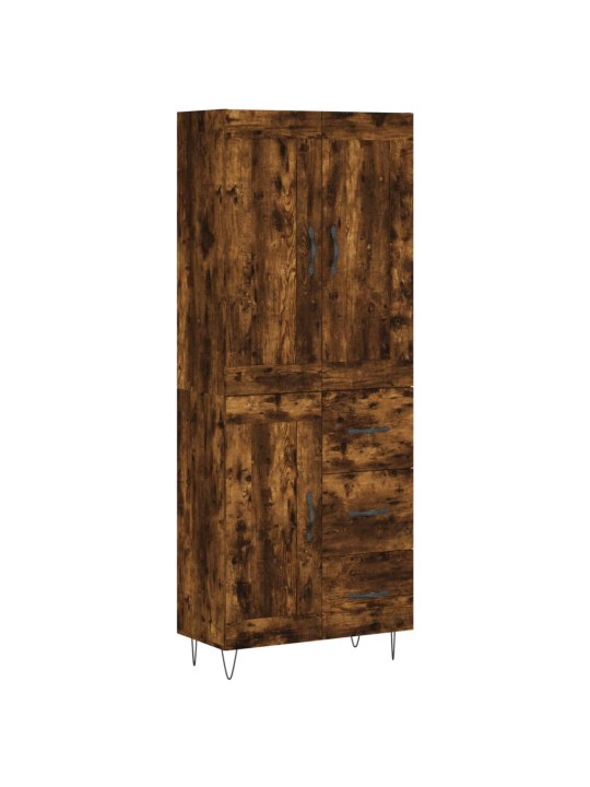 Augstais skapis, ozolkoka, 69,5x34x180 cm, inženierijas koks