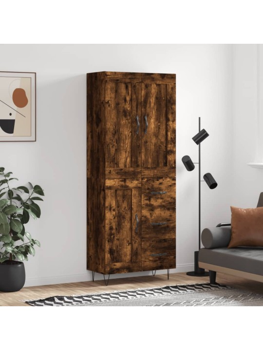 Augstais skapis, ozolkoka, 69,5x34x180 cm, inženierijas koks