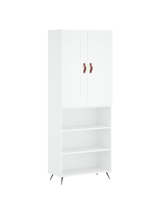 Augstais skapis, balts, 69,5x34x180 cm, inženierijas koks
