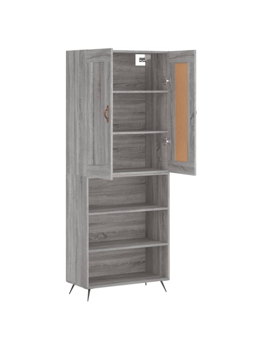 Augstais skapis, pelēks, 69,5x34x180 cm, inženierijas koks