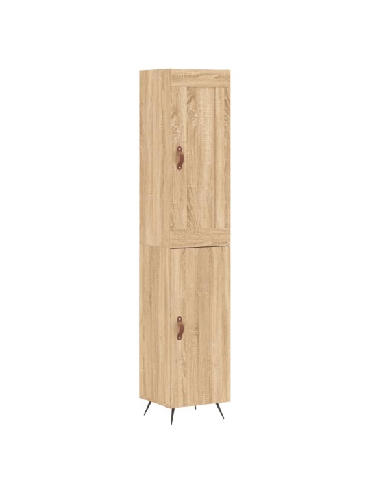 Augstais skapītis, ozolkoka, 34,5x34x180 cm, inženierijas koks