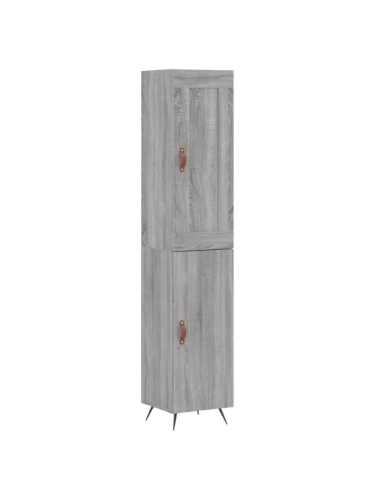 Augstais skapītis, pelēks, 34,5x34x180 cm, inženierijas koks