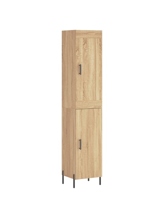 Augstais skapītis, ozolkoka, 34,5x34x180 cm, inženierijas koks