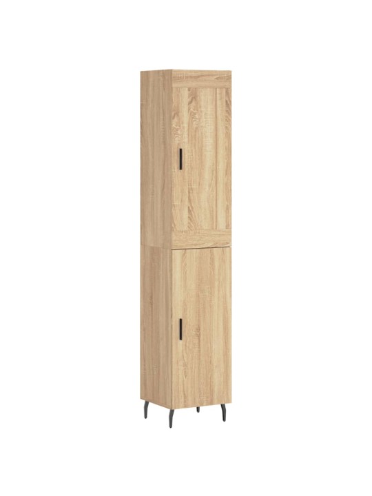 Augstais skapītis, ozolkoka, 34,5x34x180 cm, inženierijas koks