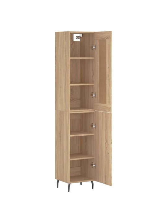 Augstais skapītis, ozolkoka, 34,5x34x180 cm, inženierijas koks