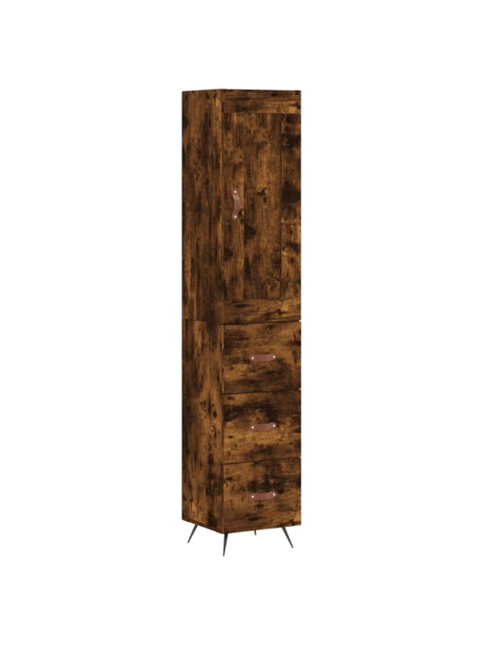 Augstais skapītis, ozolkoka, 34,5x34x180 cm, inženierijas koks