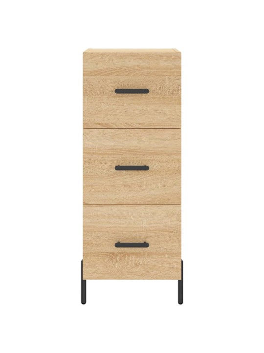 Augstais skapītis, ozolkoka, 34,5x34x180 cm, inženierijas koks