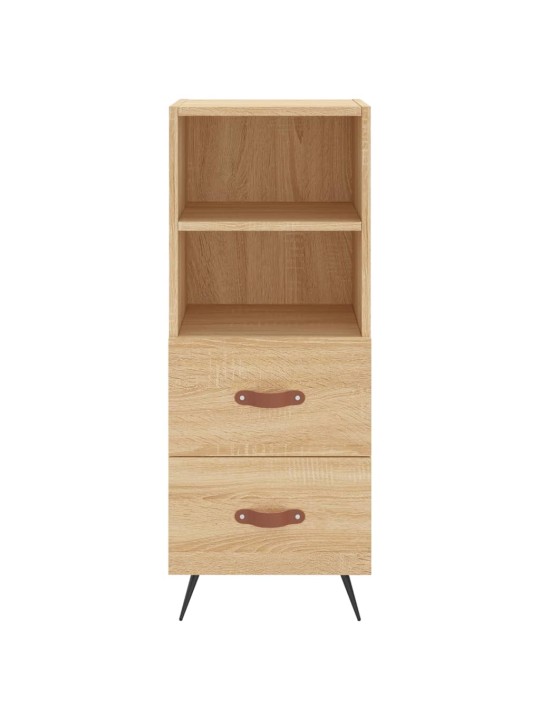 Augstais skapītis, ozolkoka, 34,5x34x180 cm, inženierijas koks