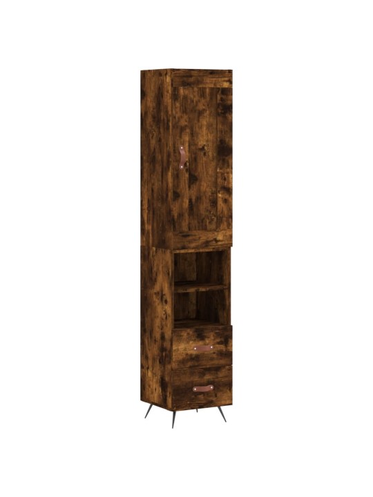 Augstais skapītis, ozolkoka, 34,5x34x180 cm, inženierijas koks