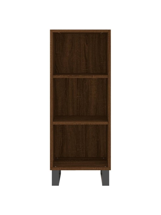 Augstais skapītis, ozolkoka, 34,5x34x180 cm, inženierijas koks