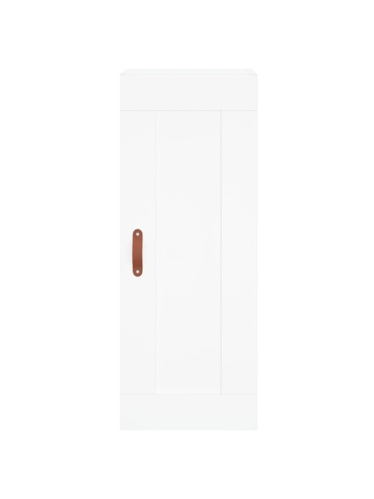 Augstais skapītis, balts, 34,5x34x180 cm, inženierijas koks