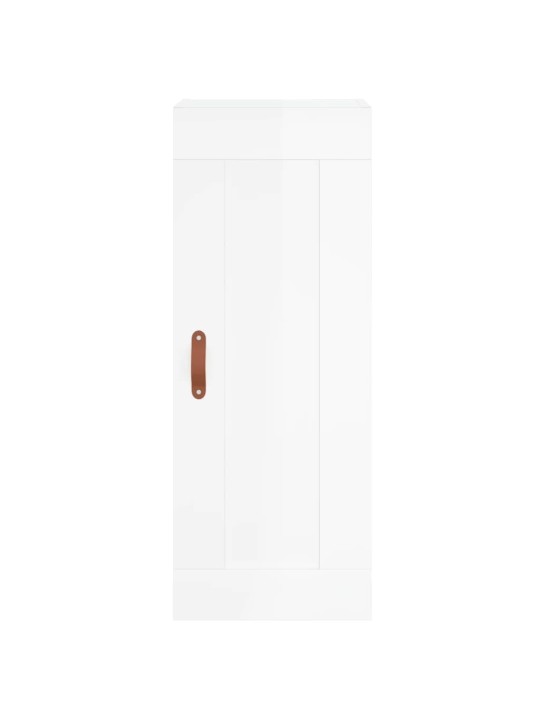 Augstais skapītis, balts, 34,5x34x180 cm, inženierijas koks