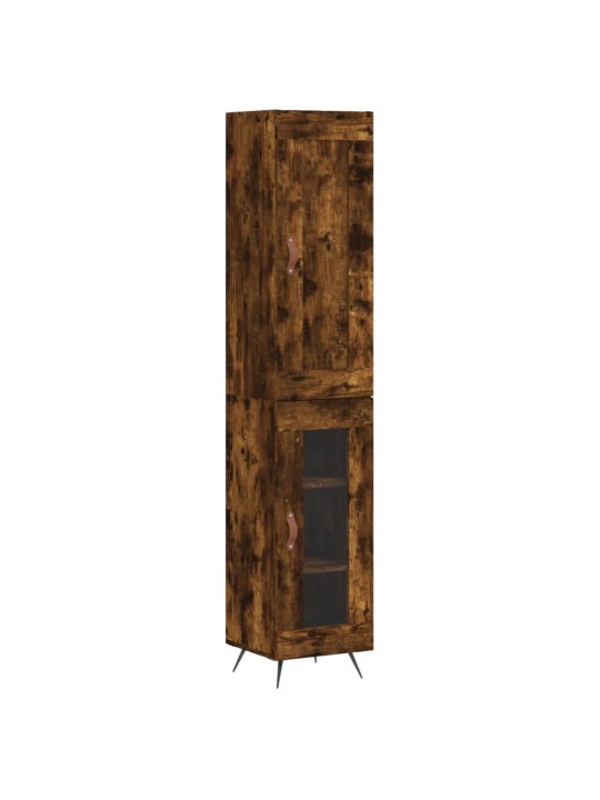 Augstais skapītis, ozolkoka, 34,5x34x180 cm, inženierijas koks